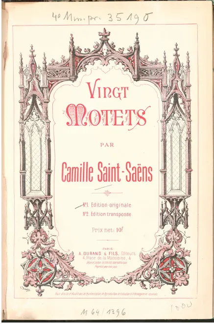First page of Vingt Motets