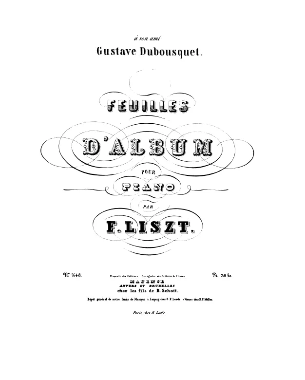 First page of Feuilles d'Album
