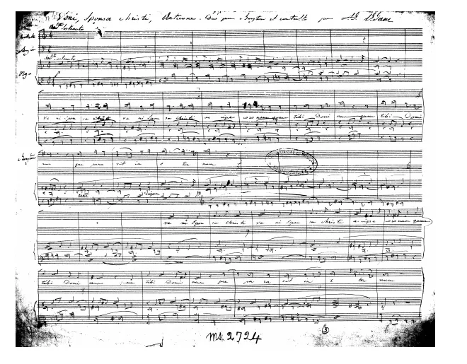 First page of Veni, sponsa Christi