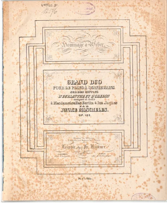 First page of Grand Duo for Piano Four-Hands sur des motifs d'Euryanthe et d'Oberon