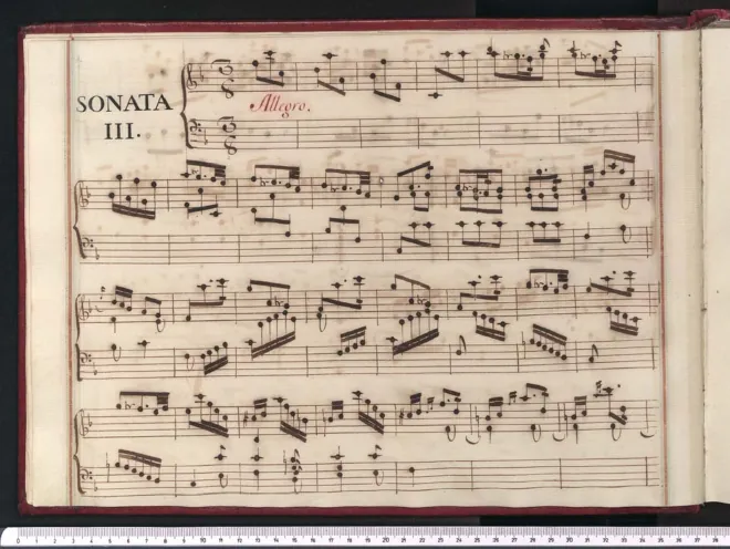 First page of Keyboard Sonata in F major