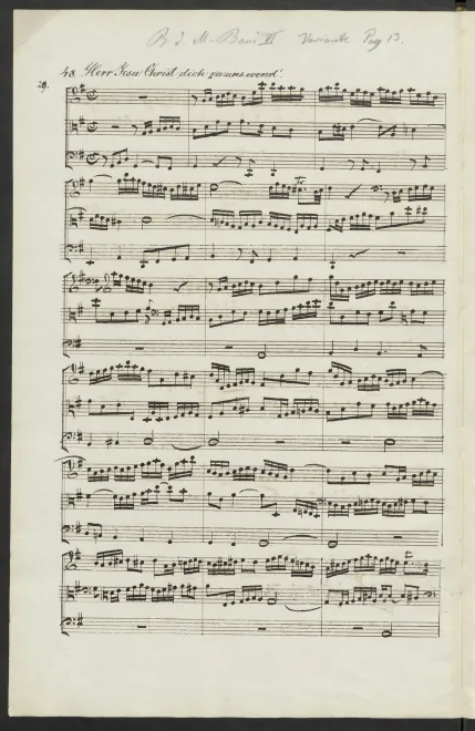 First page of Trio super 'Herr Jesu Christ dich zu uns wend'