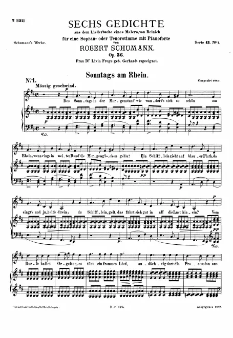 First page of 6 Gedichte