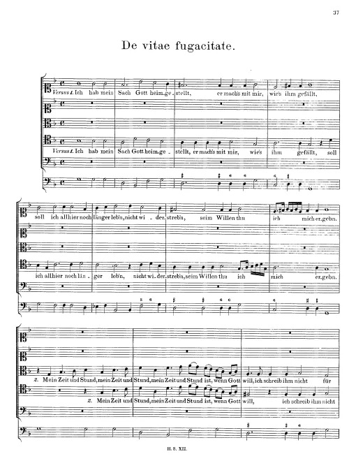 First page of De vitae fugacitate: