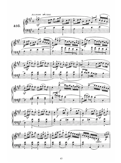 First page of Keyboard Sonata in A major