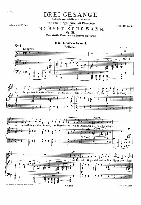 First page of 3 Gesänge