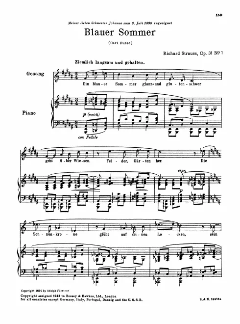 First page of 4 Lieder von Carl Busse und Richard Dehmel