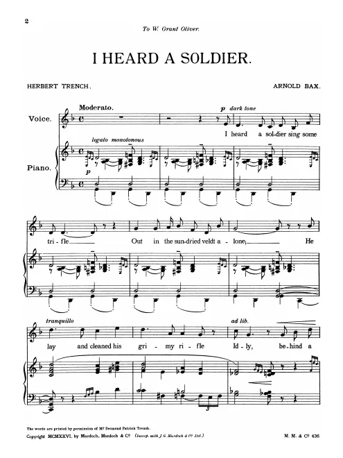First page of I Heard a Soldier