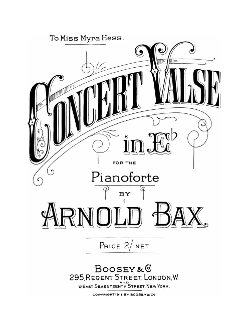 First page of Concert Valse