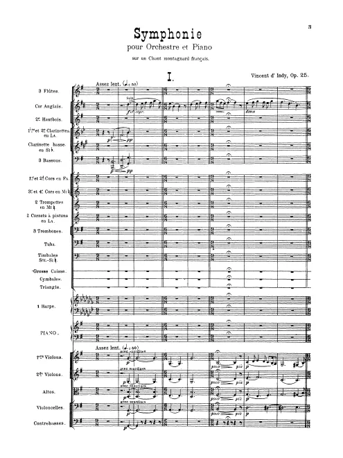 First page of Symphonie sur un Chant Montagnard Français