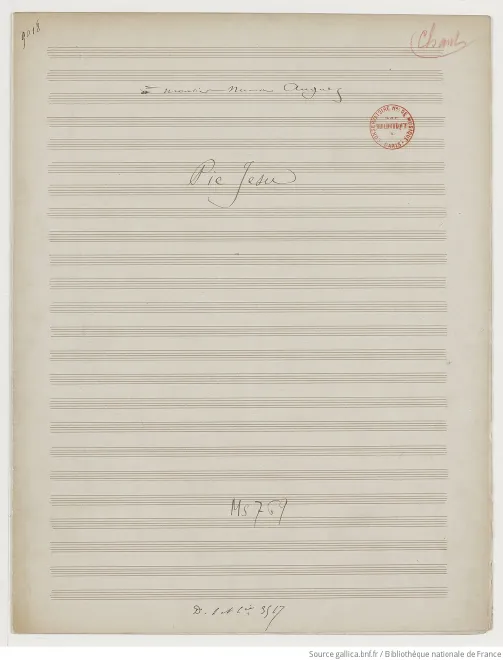 First page of Pie Jesu
