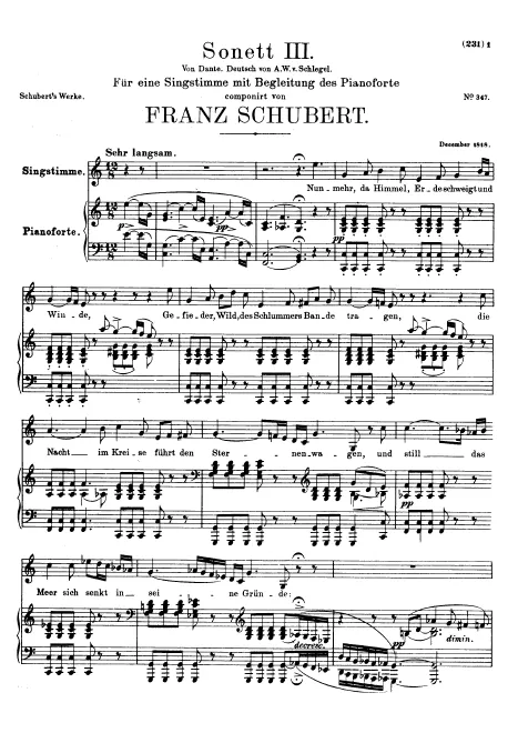 First page of Sonett