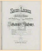 First page of 6 Lieder