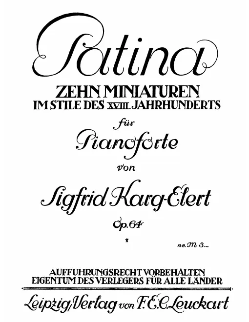 First page of Patina