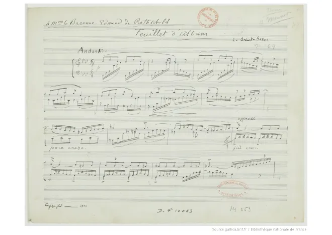 First page of Feuillet d'Album