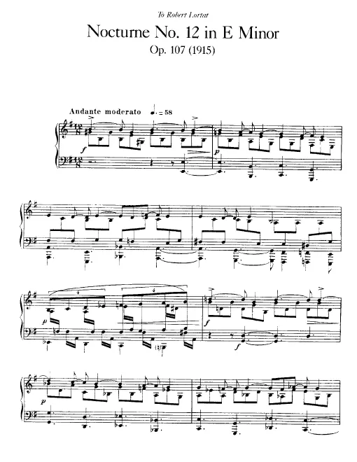 First page of Nocturne No.12
