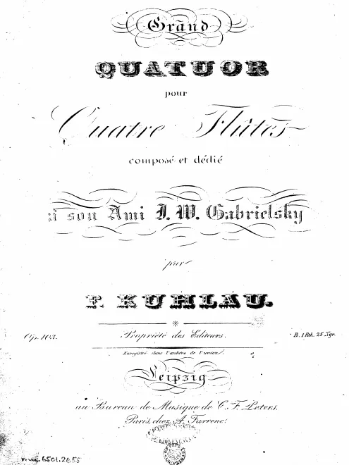 First page of Grand Quartet for 4 Flutes