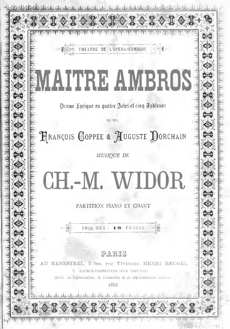 First page of Maître Ambros