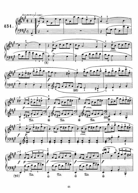 First page of Keyboard Sonata in A major
