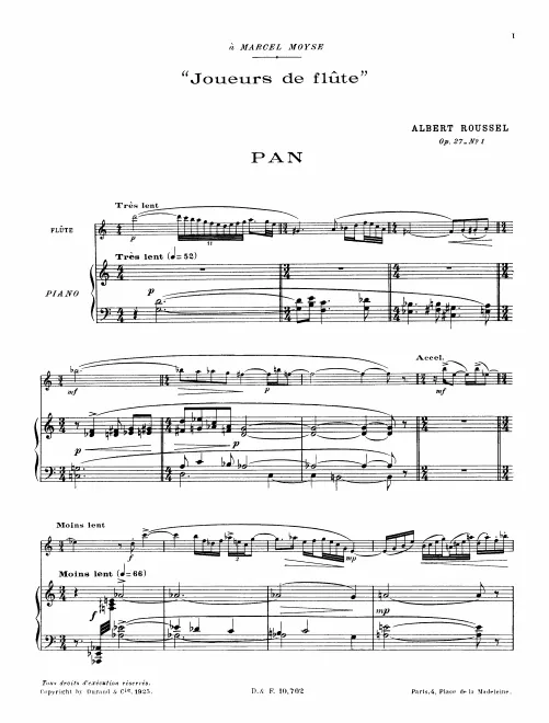 First page of Joueurs de flûte
