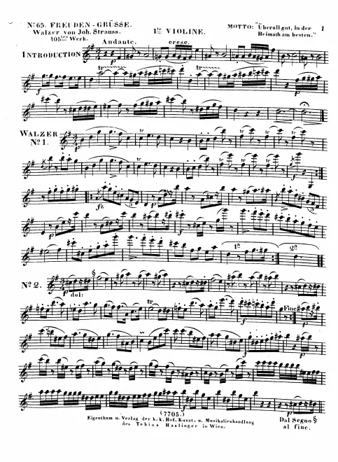First page of Freuden-Grüsse