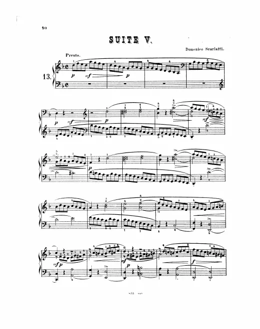 First page of Keyboard Sonata in D minor