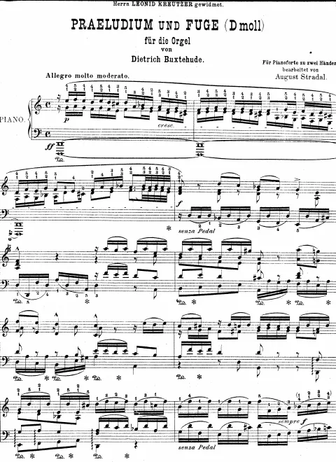 First page of Prelude in D minor