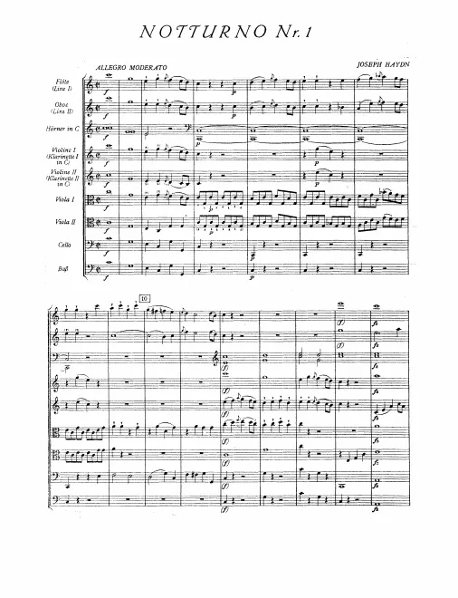 First page of Notturno in C major