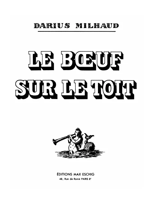 First page of Le Bœuf sur le toit