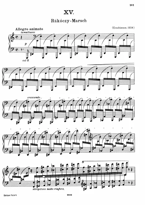 First page of Hungarian Rhapsody No.15