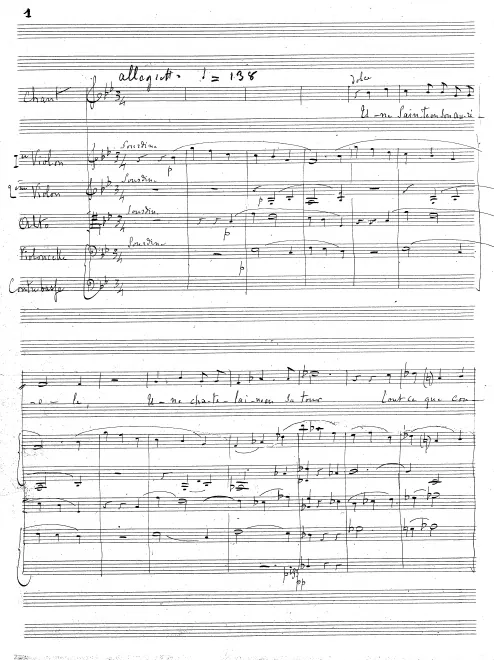 First page of La bonne chanson