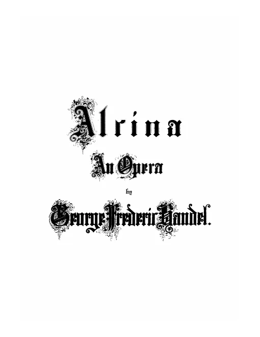 First page of Alcina