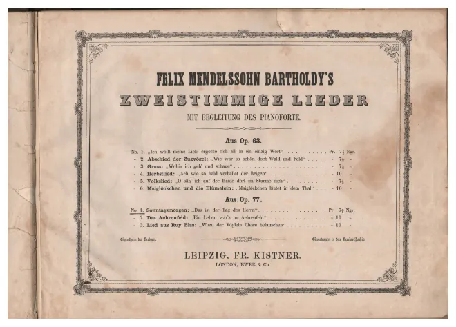 First page of Drei Lieder
