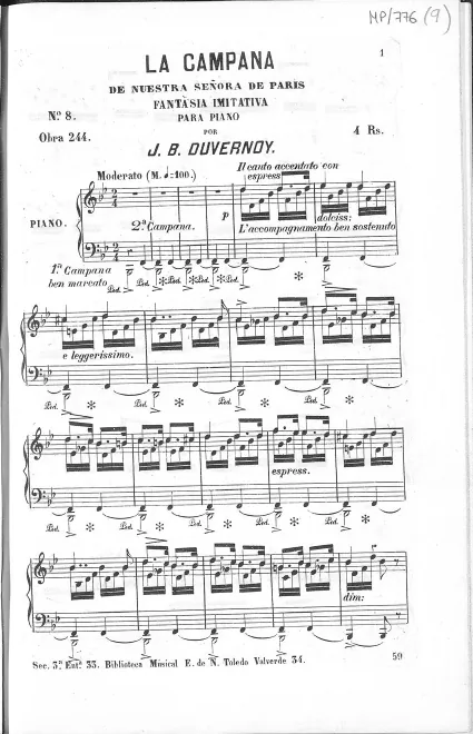 First page of Le bourdon de Notre-Dame