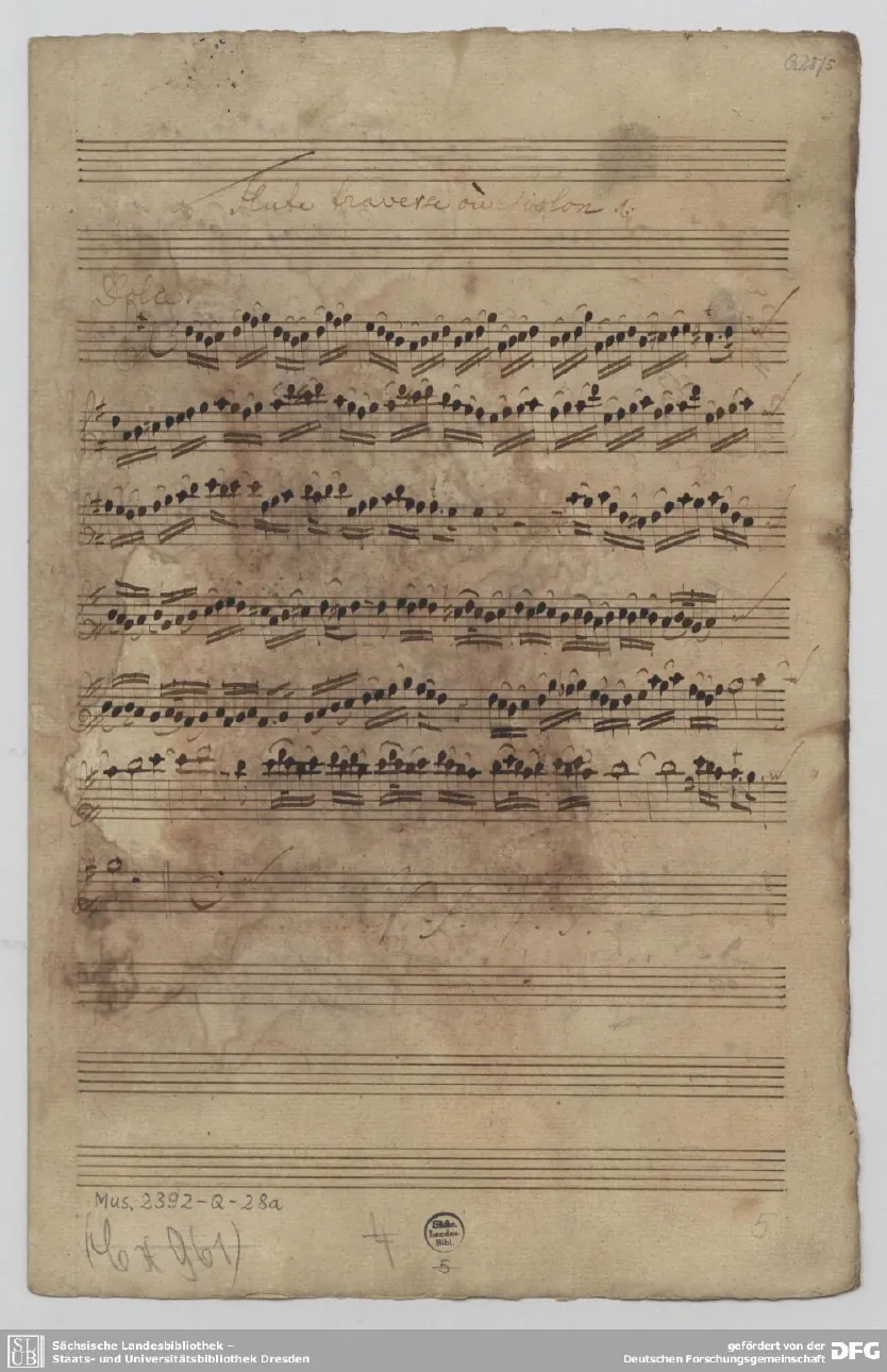 First page of Trio Sonata in G major