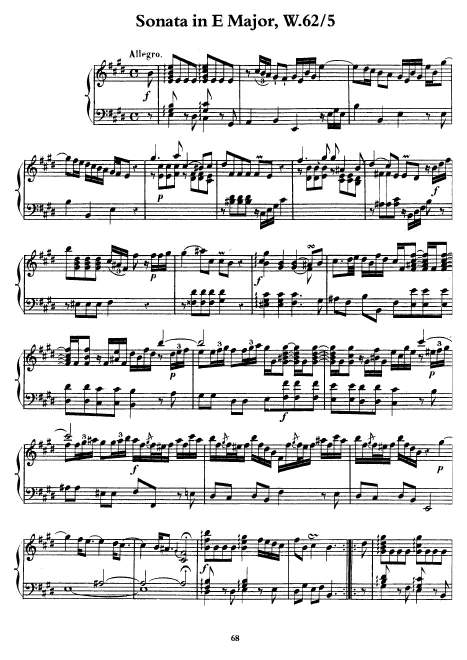First page of Keyboard Sonata