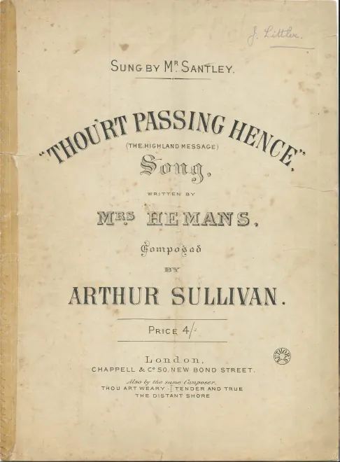 First page of Thou'rt Passing Hence