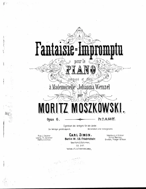 First page of Fantaisie-Impromptu