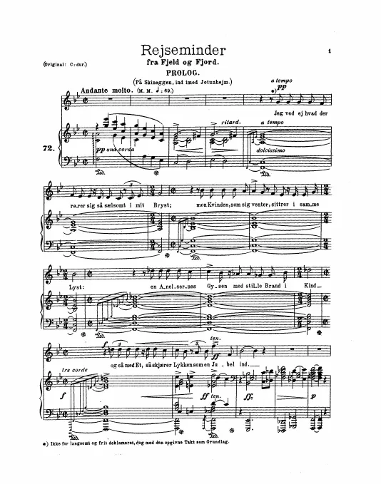 First page of 6 Reminiscences from Mountain and Fjord, Op.44