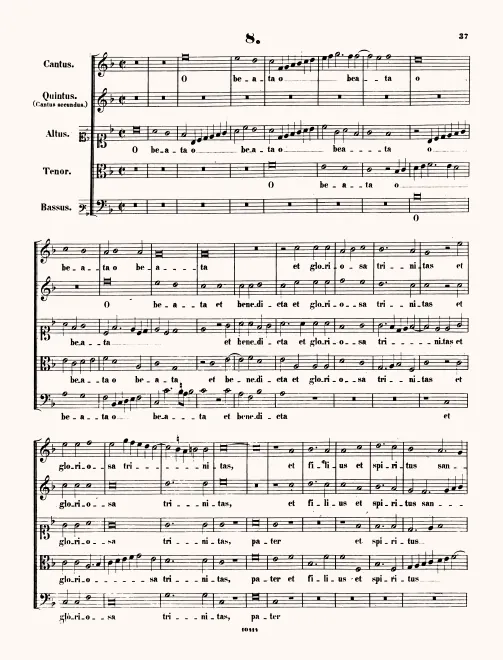 First page of O beata et benedicta