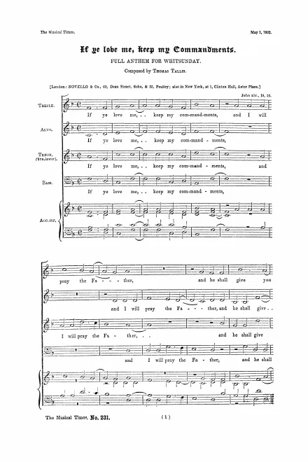 First page of If Ye Love Me
