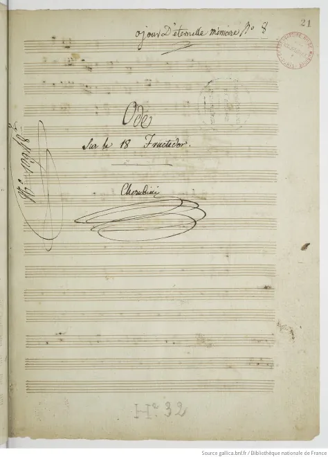 First page of Ode sur le 18 fructidor