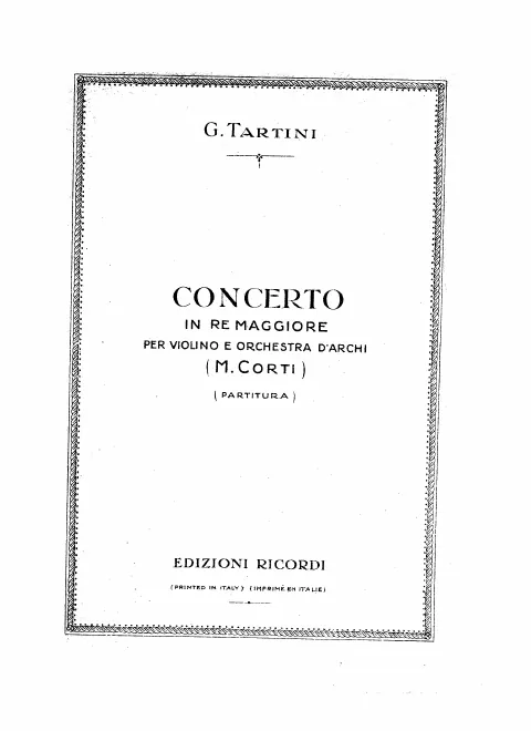 First page of Violin Concerto in D major