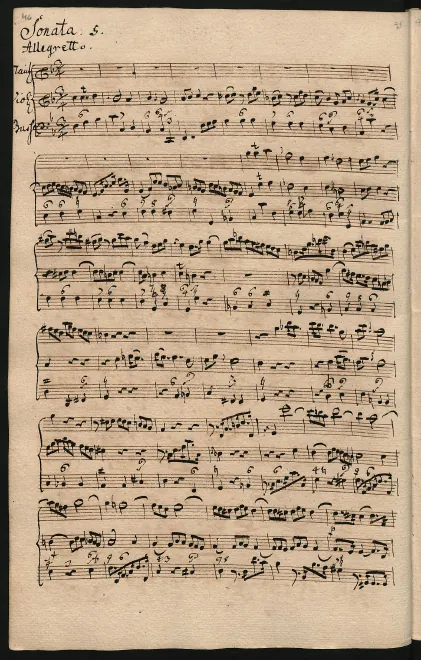 First page of Trio Sonata in F major