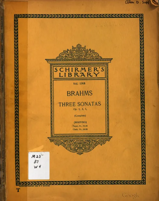 First page of 3 Sonatas