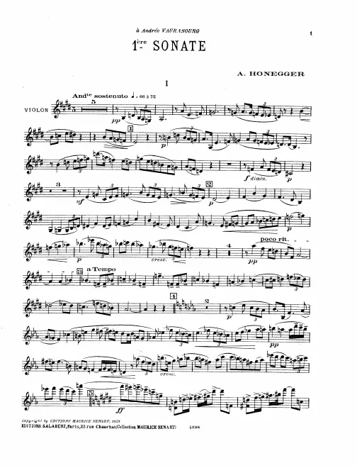 First page of Violin Sonata No.1