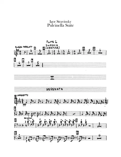 First page of Pulcinella Suite