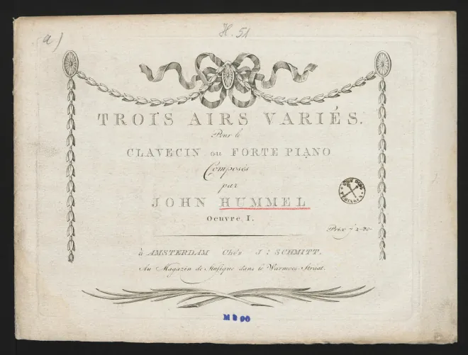 First page of 3 Sets of Variations for Piano
