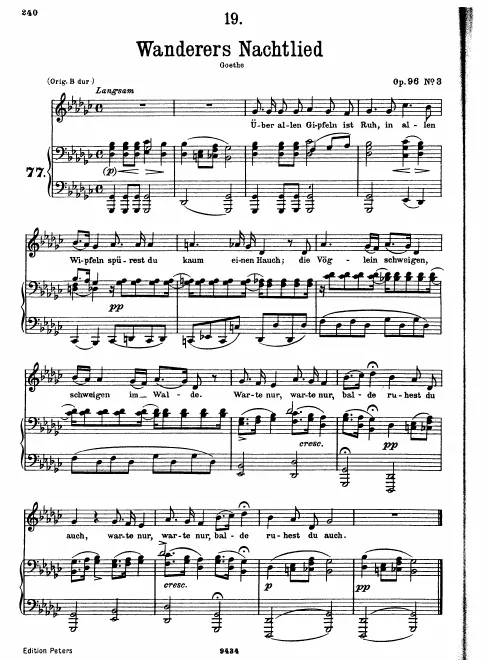 Complete Score ("Low voice", transposed to G♭ major)