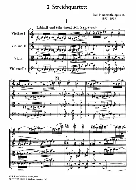 First page of String Quartet No.3 in C major